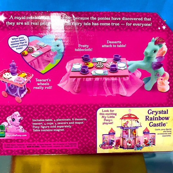 MY LITTLE PONY G3 NWT VTG 2005 CRYSTAL PRINCESS CRYSTAL RAINBOW DINING ROOM RARE - Picture 12 of 14